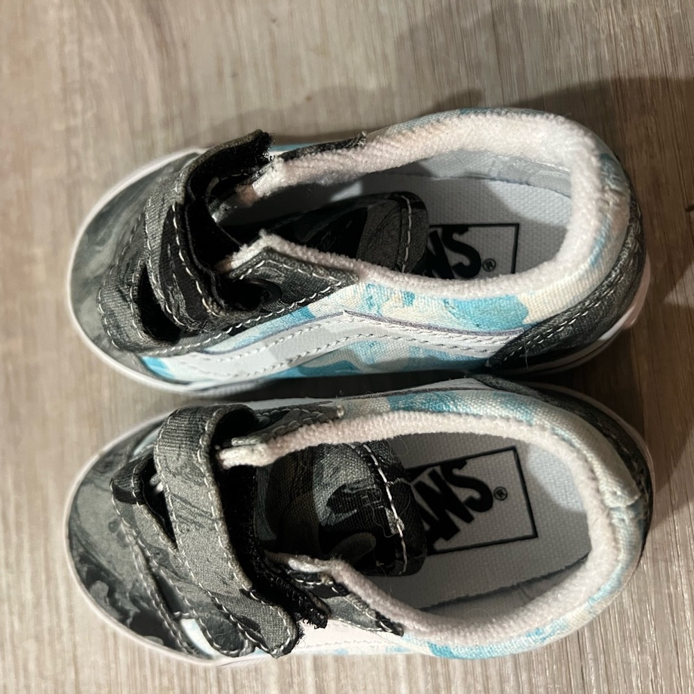 Vans Toddlers Black and Blue Shoes